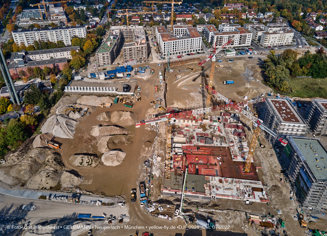 13.10.2022 - Baustelle Alexisquartier und Pandion Verde in Neuperlach 13.10.2022 - Baustelle Alexisquartier und Pandion Verde in Neuperlach